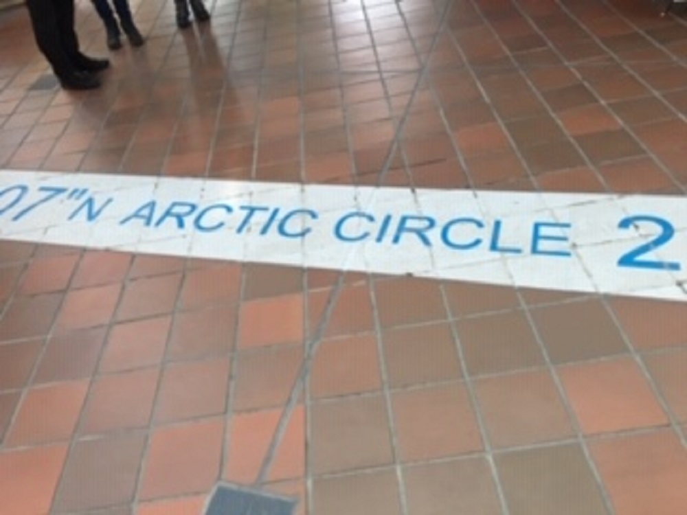 Arctic Circle line at Santa's Village in Rovaniemi.