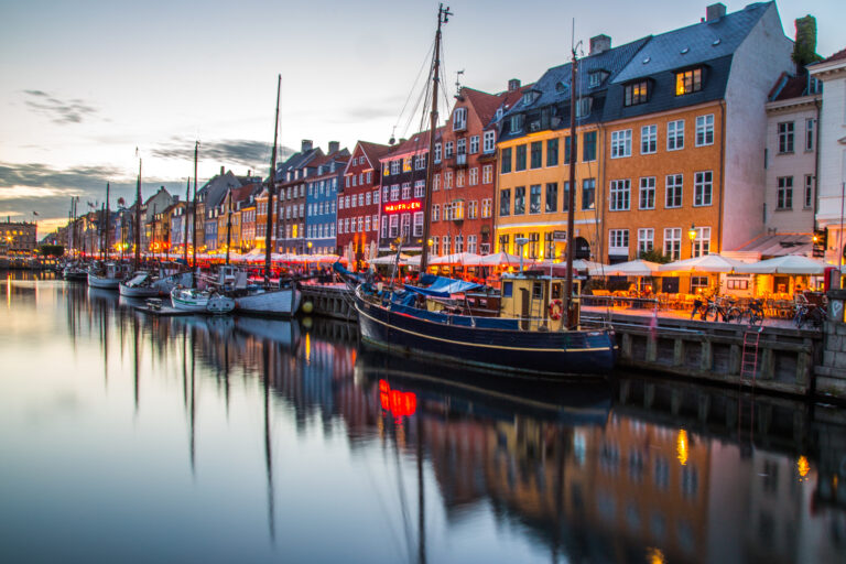 Copenhagen city and canal Nyhavn in Denmark By pierrick